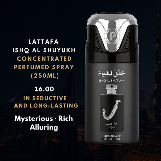 Lattafa Perfumed Ishq Al Shuyukh Silver Concentrated Spray Deodorant