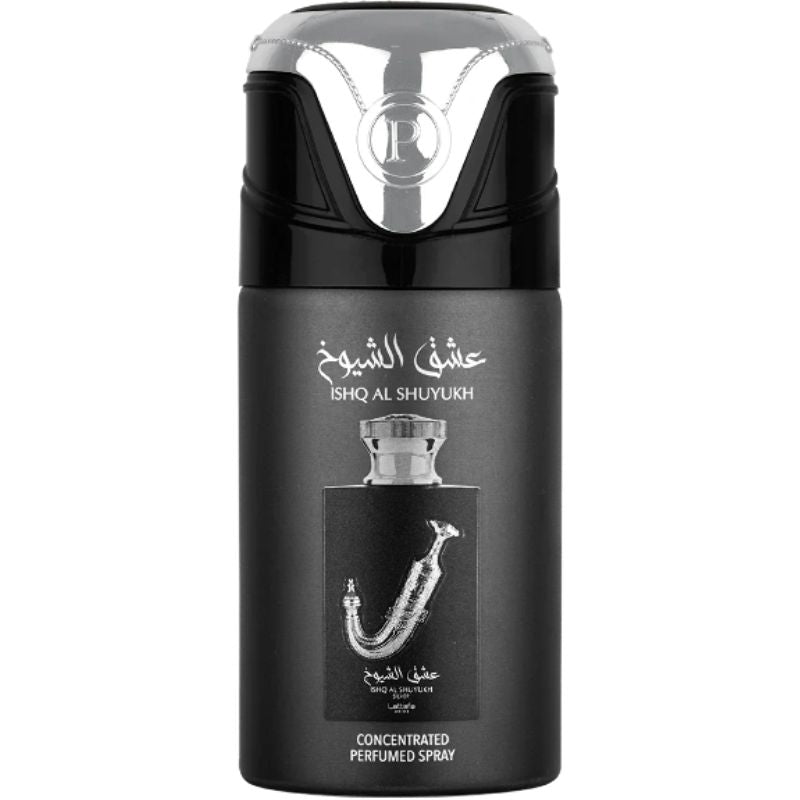 Lattafa Perfumed Ishq Al Shuyukh Silver Concentrated Spray Deodorant