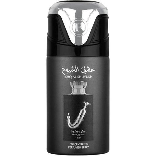 Lattafa Perfumed Ishq Al Shuyukh Silver Concentrated Spray Deodorant