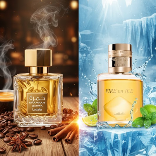 Duo Khamrah Qahwa & Fire On Ice of Lattafa