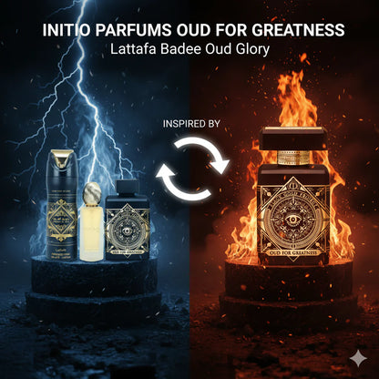 Lattafa Badee Oud Glory 3pc Gift Set