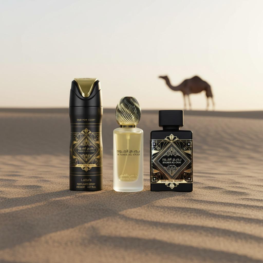 Lattafa Badee Oud Glory 3pc Gift Set