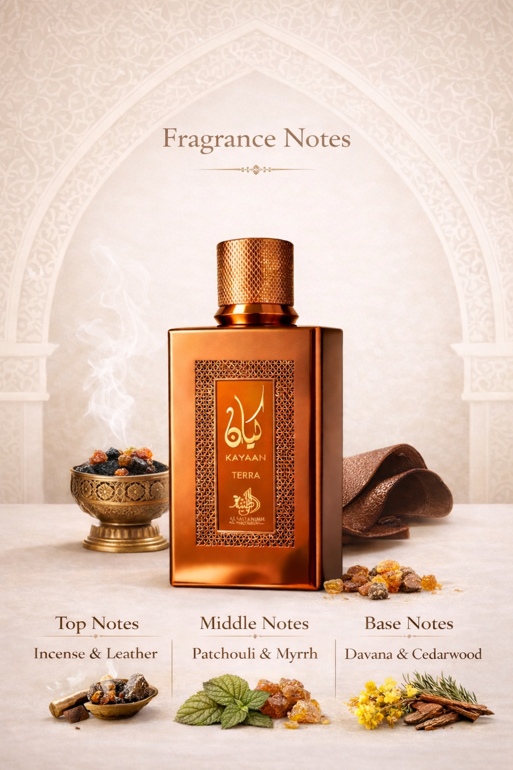 Al Wataniah Kayaan Terra EDP 100 ML/3.4 OZ | Middle Eastern Luxury Unisex Perfume | Warm Citrus & Deep Woods